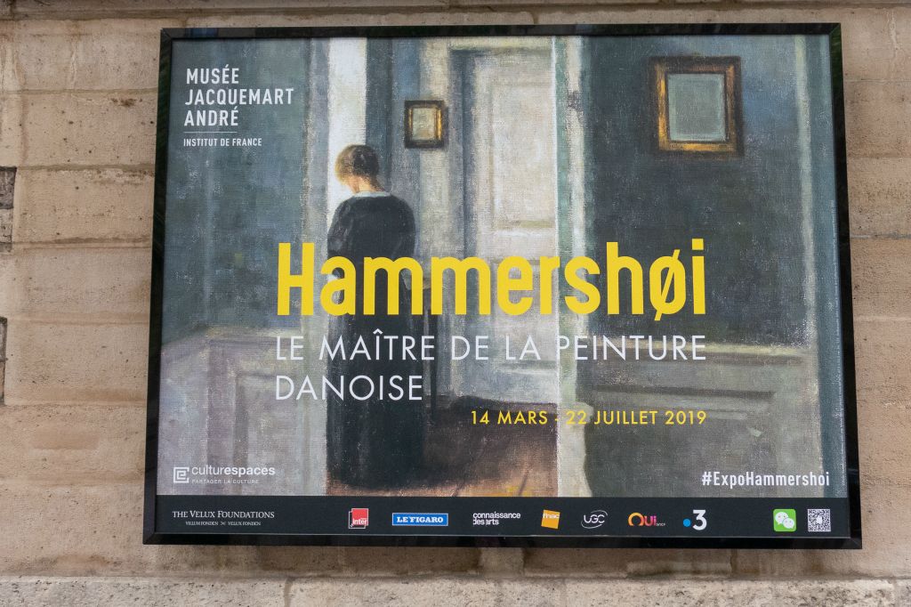 Visite de l'exposition temporaire des oeuvres de Hammershoi (1864-1916), peintre danois d'abord célébré de son vivant puis tombé dans l'oubli